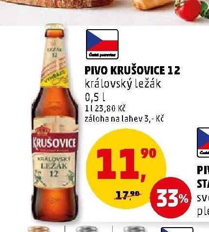 Pivo Krušovice 12 královský ležák
