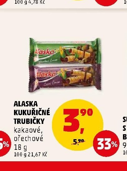 ALASKA KUKUŘIČNÉ TRUBIČKY