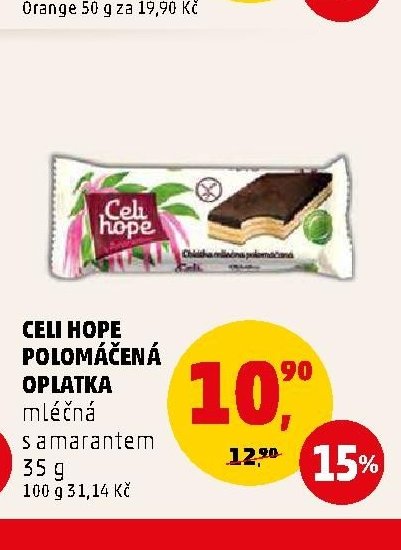 CELI HOPE POLOMÁČENÁ OPLATKA