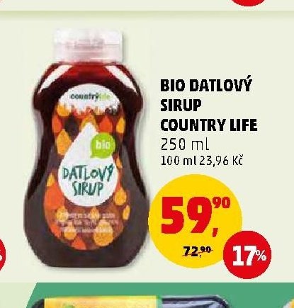 BIO DATLOVÝ SIRUP COUNTRY LIFE