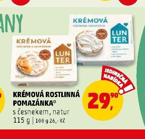 KRÉMOVÁ ROSTLINNÁ POMAZÁNKA