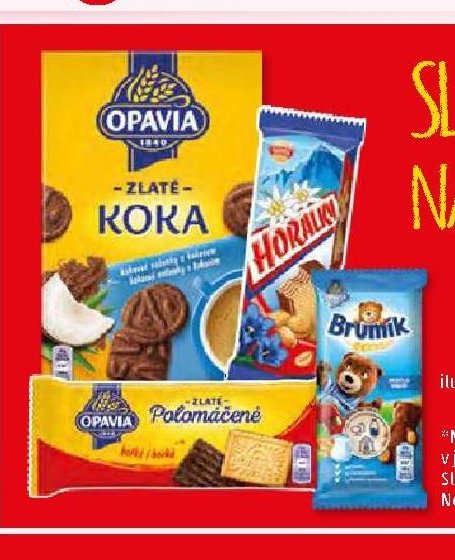 Sušenky Opavia (Koka, Horalky, Polomáčené, Brumík)