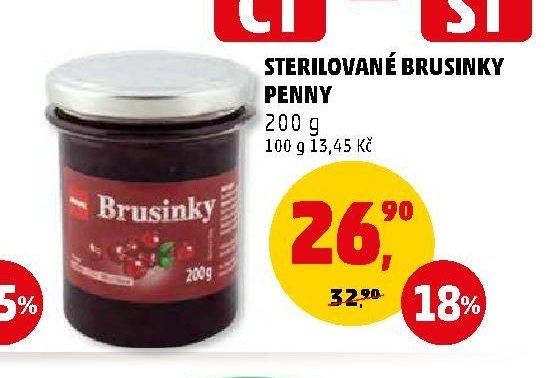 Sterilované brusinky Penny