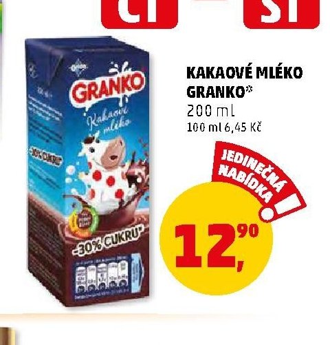 Kakaové mléko Granko