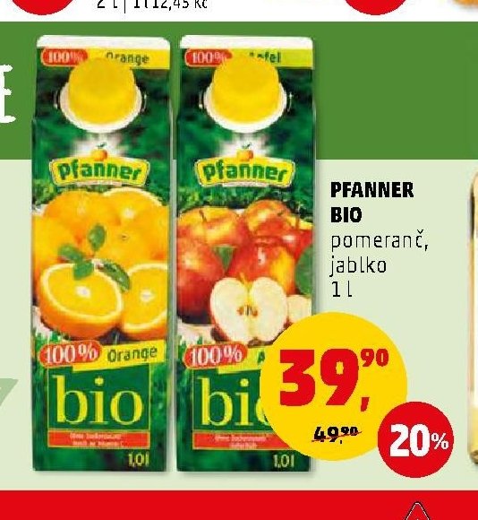Pfanner Bio pomeranč, jablko