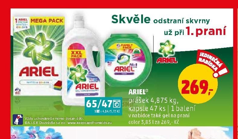 Ariel prací prostředek