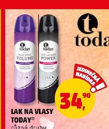 LAK NA VLASY TODAY různé druhy
