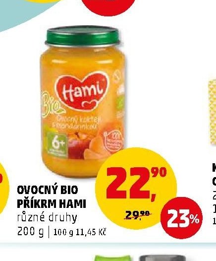 OVOCNÝ BIO PŘÍKRM HAMI různé druhy 200 g