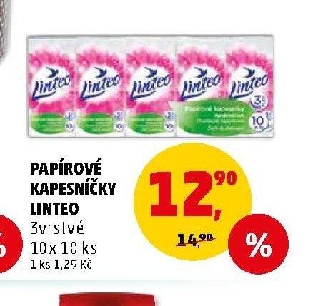 PAPÍROVÉ KAPESNÍKY LINTEO 3vrstvé 10x 10 ks