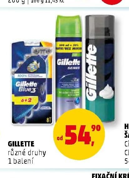 GILLETTE různé druhy 1 balení