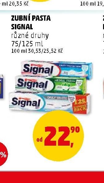 ZUBNÍ PASTA SIGNAL různé druhy 75/125 ml