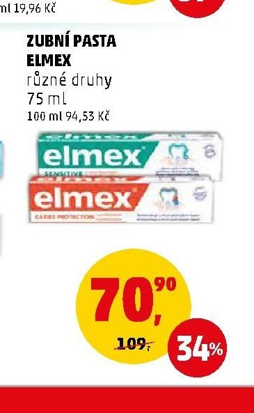 ZUBNÍ PASTA ELMEX různé druhy 75 ml