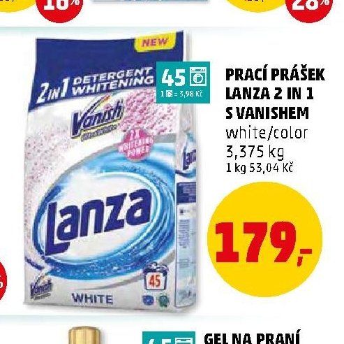 PRACÍ PRÁŠEK LANZA 2 IN 1 S VANISHEM