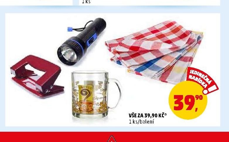 VŠE ZA 39,90 Kč (SVÍTILNA, HRNEK, UTĚRKY)