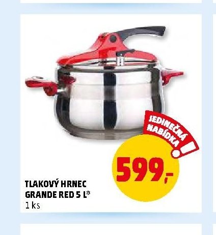 TLAKOVÝ HRNEC GRANDE RED 5 L