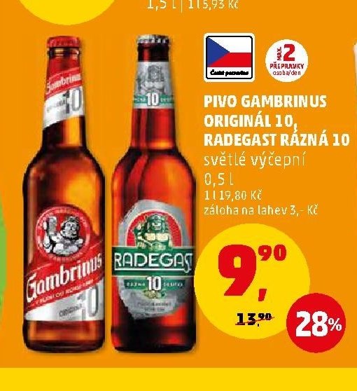 Pivo Gambrinus, Radegast