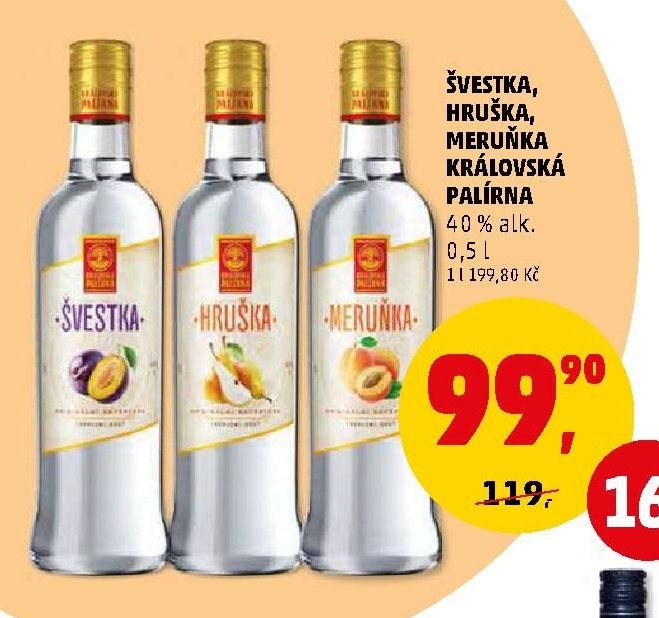 Švestka, Hruška, Meruňka Královská Palírna