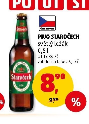 Pivo Staročech světlý ležák