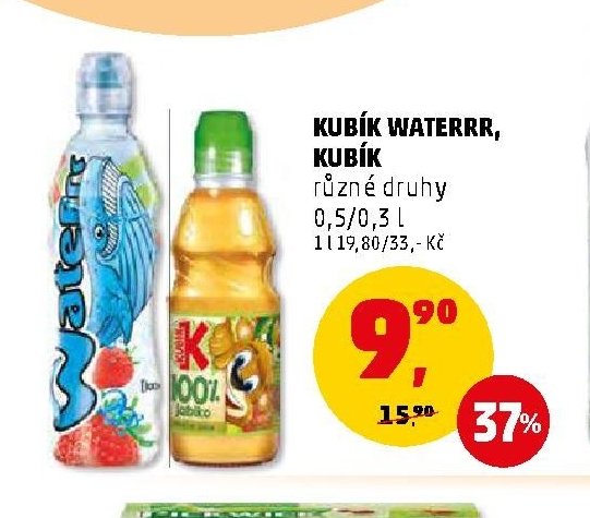 Kubík Waterrr, Kubík různé druhy