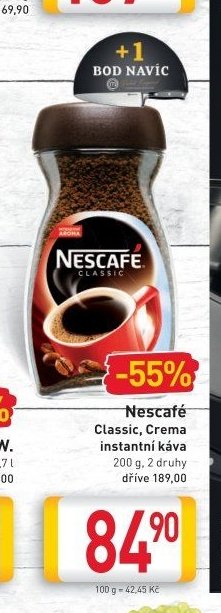 Nescafé Classic, Crema instantní káva