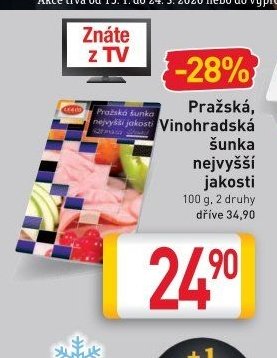 Pražská šunka nejvyšší jakosti