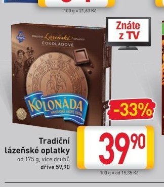 Tradiční lázeňské oplatky