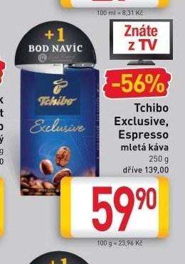 Tchibo Exclusive, Espresso mletá káva