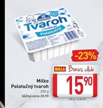 Milko Polotučný tvaroh