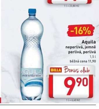 Aquila neperlivá, jemně perlivá, perlivá