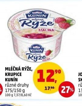 MLEČNÁ RÝŽE, KRUPICE KUNÍN
