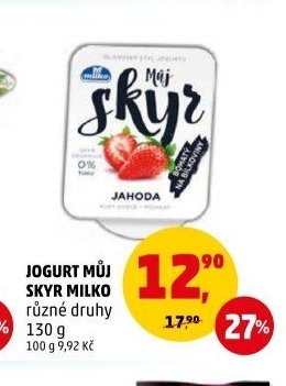 JOGURT MŮJ SKYR MILKO 130 g