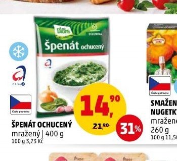 ŠPENÁT OCHUCENÝ mražený