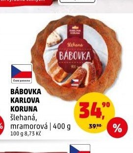 BÁBOVKA KARLOVA KORUNA šlehaná, mramorová 400 g