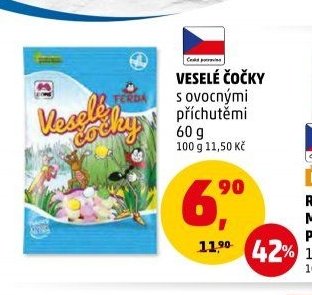 VESELÉ ČOČKY s ovocnými příchutěmi 60 g