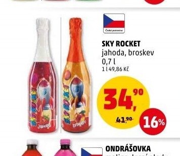 Sky Rocket jahoda, broskev