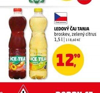 Ledový čaj Tanja broskev, zelený citrus