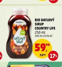 BIO DATLOVÝ SIRUP COUNTRY LIFE
