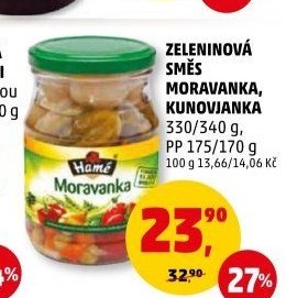 ZELENINOVÁ SMĚS MORAVANKA, KUNOVJANKA