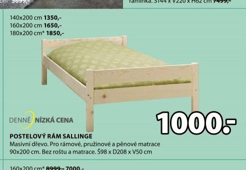 Postelový rám SALLINGE