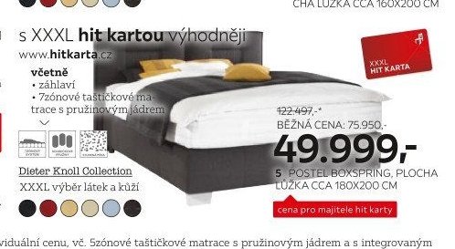 POSTEL BOXSPRING, PLOCHA LŮŽKA CCA 180X200 CM