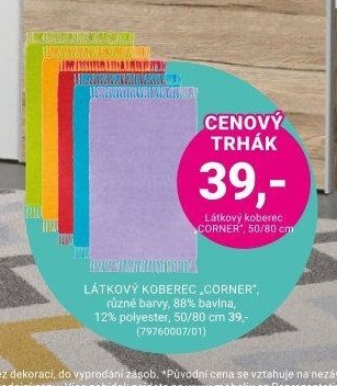 Látkový koberec „CORNER“