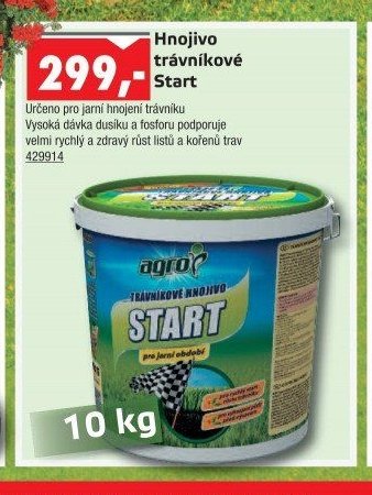 Hnojivo trávníkové Start - UNI HOBBY akcniletaky.com