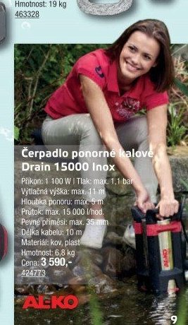 Čerpadlo ponorné kalové Drain 15000 Inox