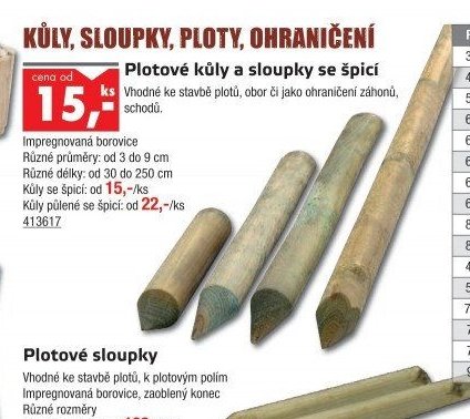 Kůly, sloupky, ploty, ohraničení - UNI HOBBY akcniletaky.com