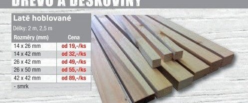 Latě hoblované - UNI HOBBY akcniletaky.com