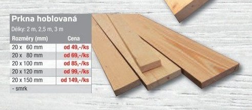 Prkna hoblovaná - UNI HOBBY akcniletaky.com