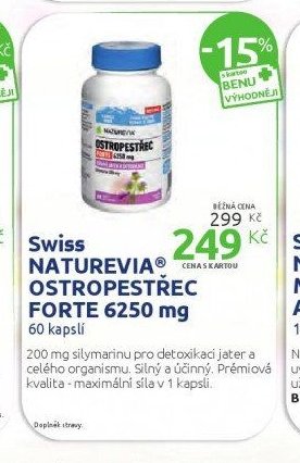 Swiss NATUREVIA OSTROPESTŘEC FORTE 6250 mg