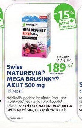 Swiss NATUREVIA MEGA BRUSINKY AKUT 500 mg