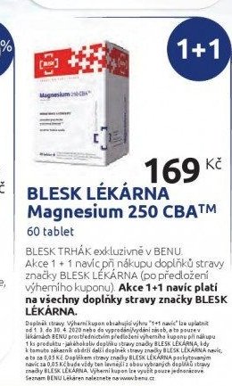BLESK LÉKÁRNA Magnesium 250 CBA
