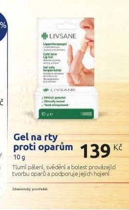 Gel na rty proti oparům